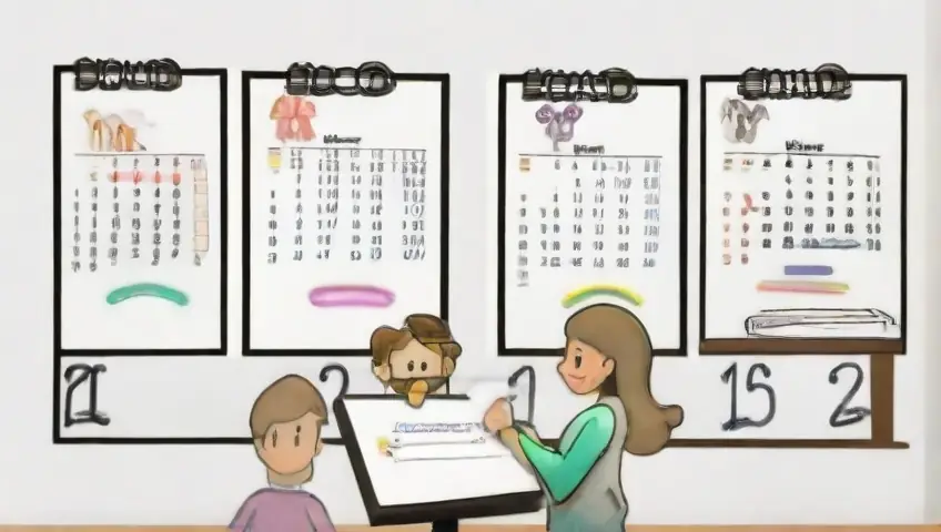 Producción de un calendario de metas para el año escolar